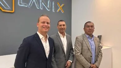 Benjamín Aguilar, Director General de Lanix, Iván del Carpio Director General de Grupo Dusof y Ángel García Director Comercial de Lanix